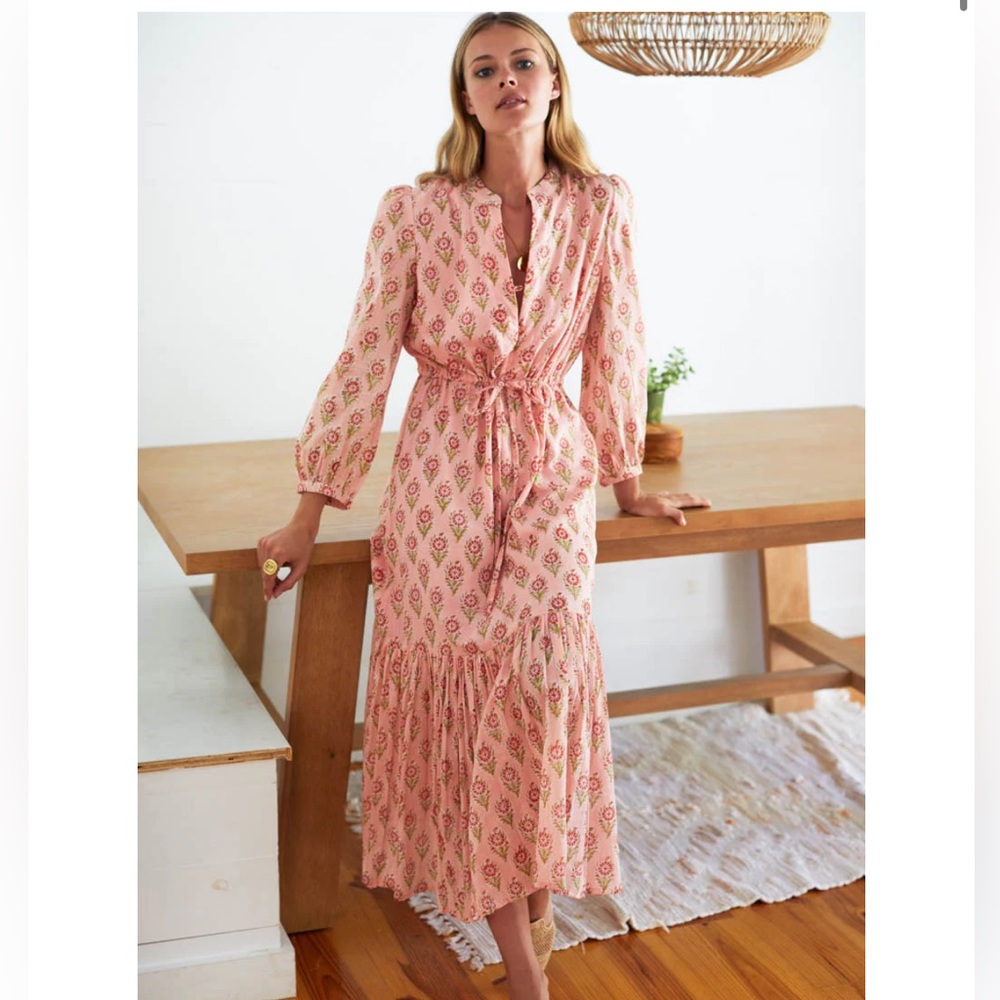 Emerson Cry Frances Dress Organic Cotton Blockprint size medium